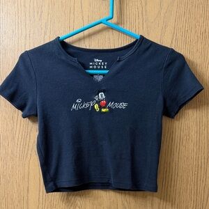Disney Mickey Mouse Navy Crop Top